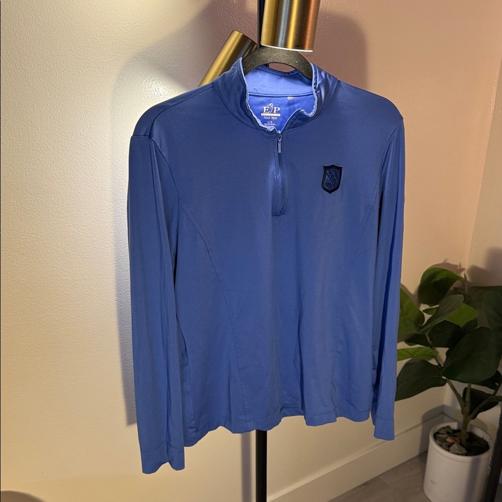 Periwinkle spring ladies golf EP Pro Tour Tech Blue Pullover quarter zip LG‎